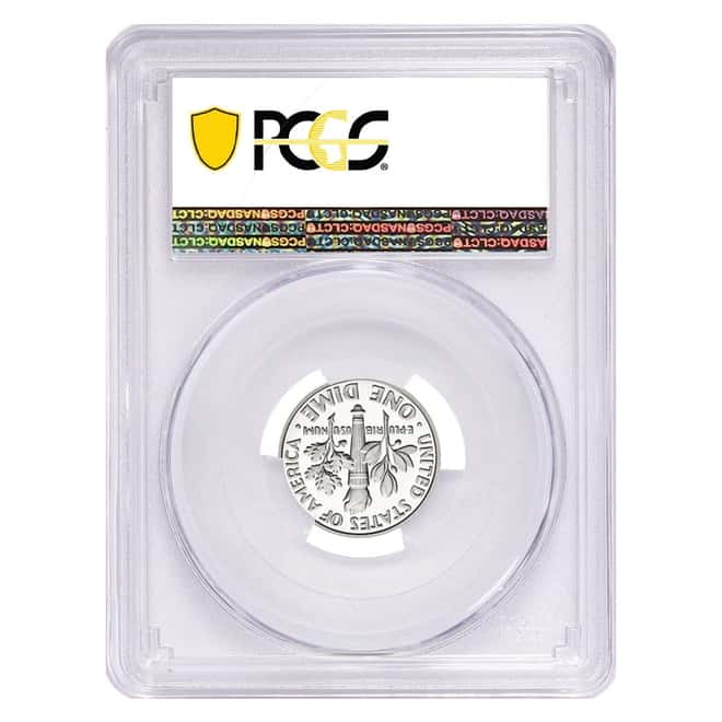 2019 S Proof Silver Roosevelt Dime First .999 Fine Silver PCGS PF 70 FDOI