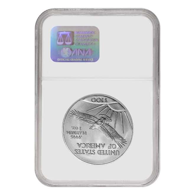 2002 1 oz $100 Platinum American Eagle NGC MS 69
