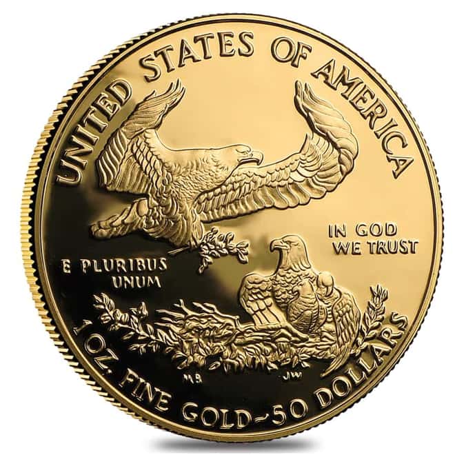 1995 W 1 oz $50 Proof Gold American Eagle (w/Box & COA)