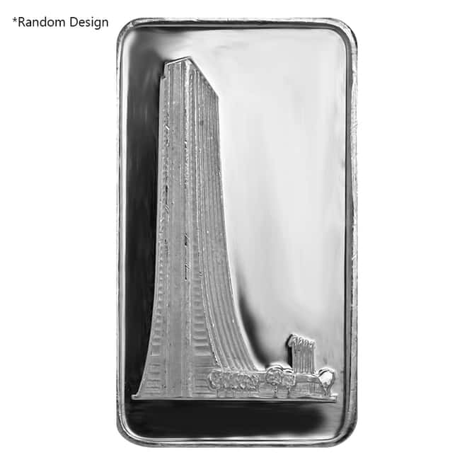 1 oz The First National Bank of Chicago Silver Vintage Bar .999 Fine (Random Design)