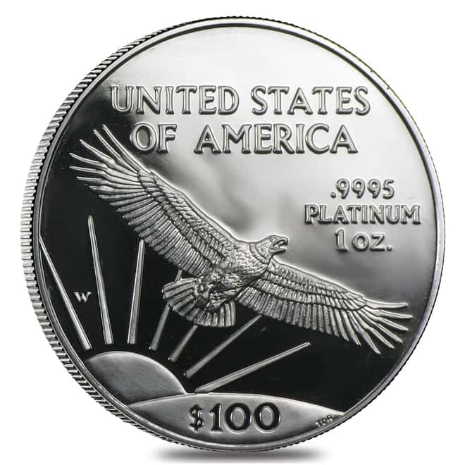 1997 W 1 oz $100 Proof Platinum American Eagle Coin (w/Box & COA)