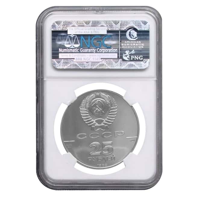 1989 1 oz Russia Palladium Ballerina 25 Roubles NGC PF 68 UCAM