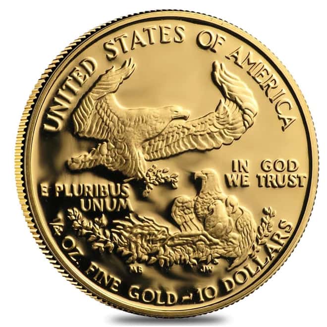 1993 P 1/4 oz $10 Proof Gold American Eagle (w/Box & COA)