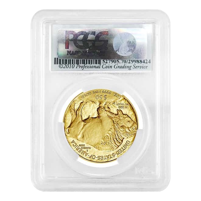 2014 W 1 oz $50 Proof Gold American Buffalo PCGS PF 70 DCAM FS (Black Diamond Label) 