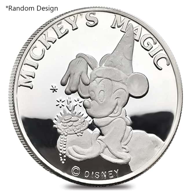 5 oz Disney Silver Round .999 FIne (Random Design)