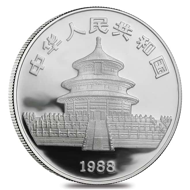 1988 1 oz Platinum Chinese Panda 100 Yuan BU (Not Sealed)