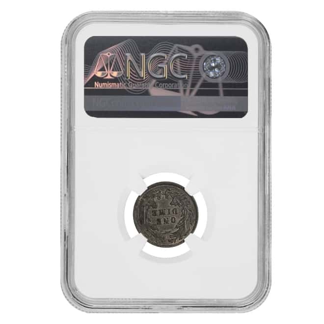 1860-O Seated Liberty Dime 90% Silver NGC AU 58