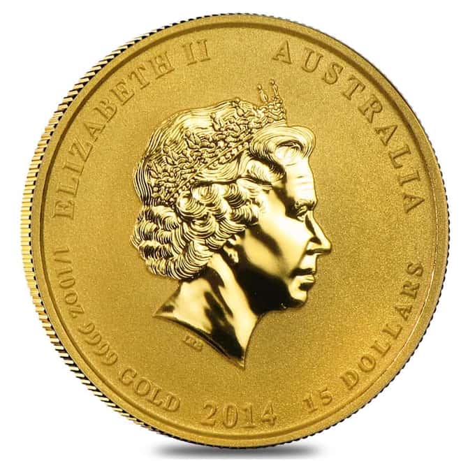 2014 1/10 oz Australian Gold Lunar Year of the Horse Coin (Series 2)