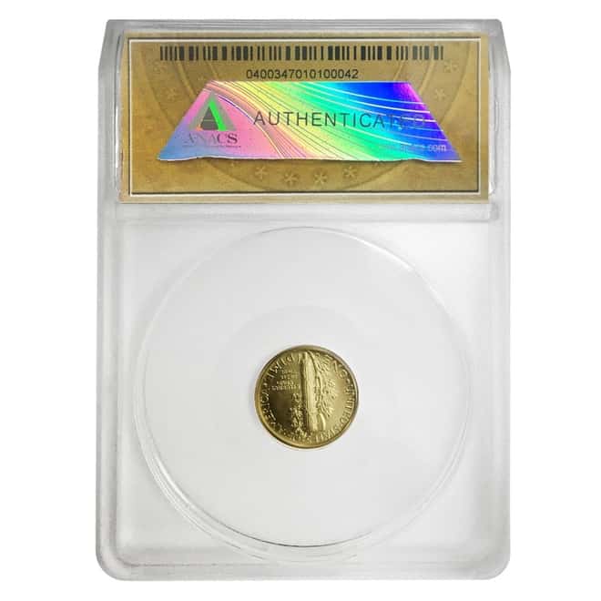 2016 W 1/10 oz Mercury Dime Centennial Gold Coin ANACS SP 70