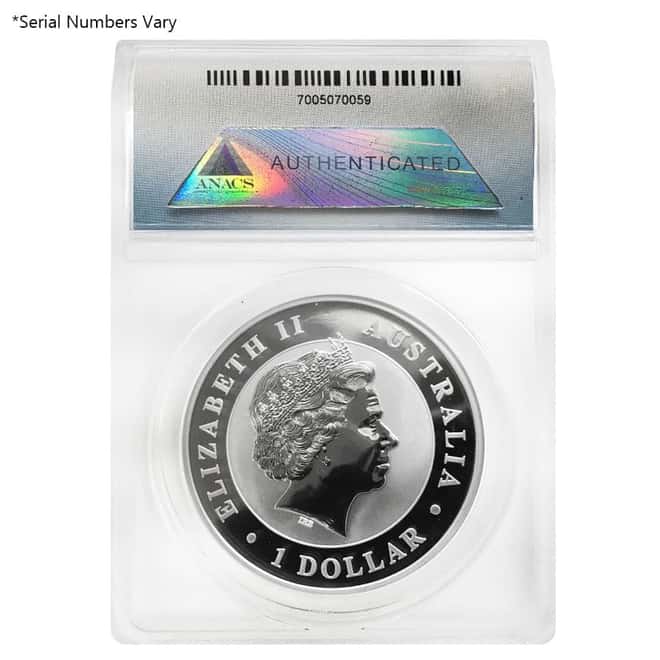 2012 1 oz Silver Australian Kookaburra ANACS MS 70 DCAM First Release