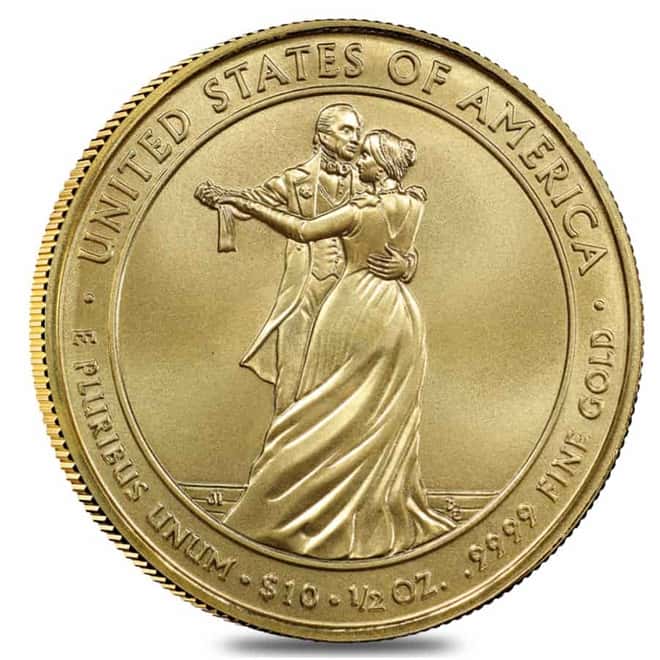 2009 W 1/2 oz $10 First Spouse - Julia Tyler Gold Coin BU (w/Box & COA)