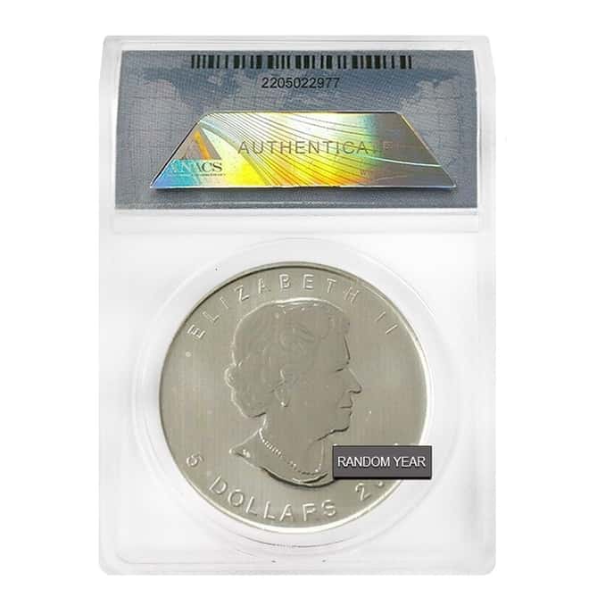 1 oz Silver Canadian Maple Leaf ANACS MS/SP/PF 70 (Random Year)