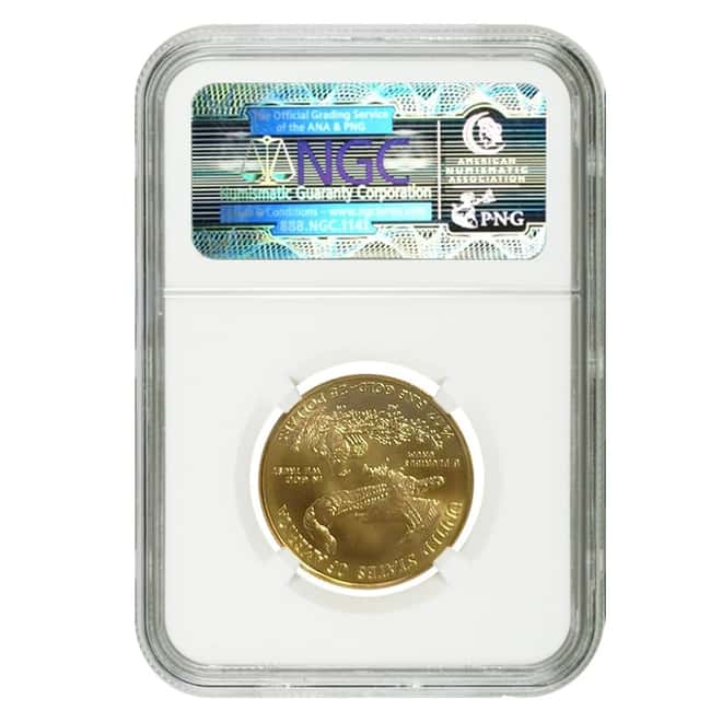 2011 1/2 oz $25 Gold American Eagle 25th Anniversary NGC MS 70