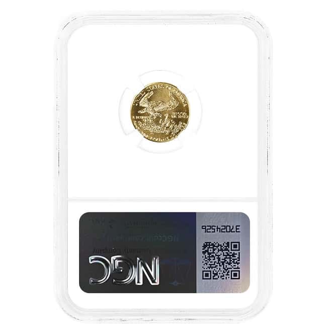 1989 1/10 oz $5 Gold American Eagle NGC MS 70