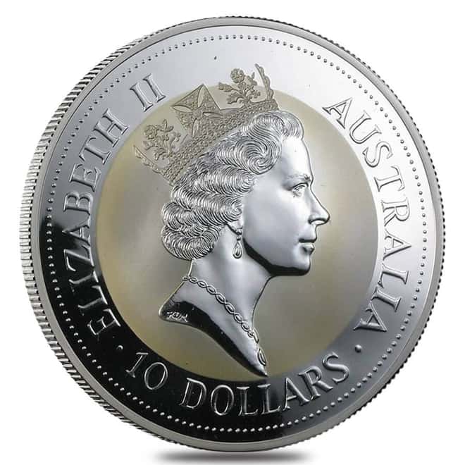 1993 10 oz Silver Australian Kookaburra Perth Mint BU