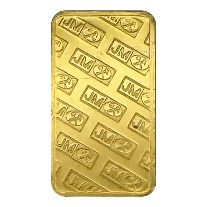 5 gram Johnson Matthey Gold Bar .9999 Fine
