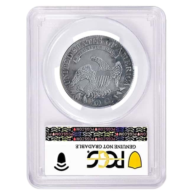 1827 Silver Capped Bust Half Dollar 50C Square Base 2 PCGS VF Detail