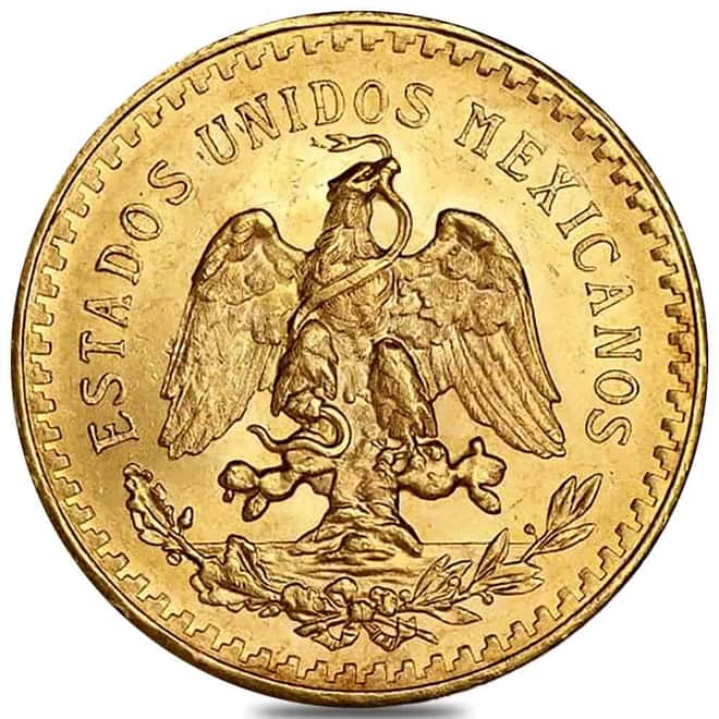 1922 Mexico 50 Pesos Gold Coin BU