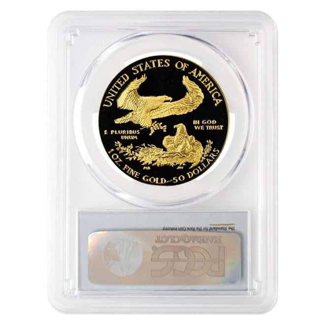 1991-W 1 oz $50 Proof Gold American Eagle PCGS PF 70 DCAM
