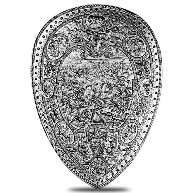 1/2 oz South Korea Silver Shield of Henry II Stackable .999 Fine