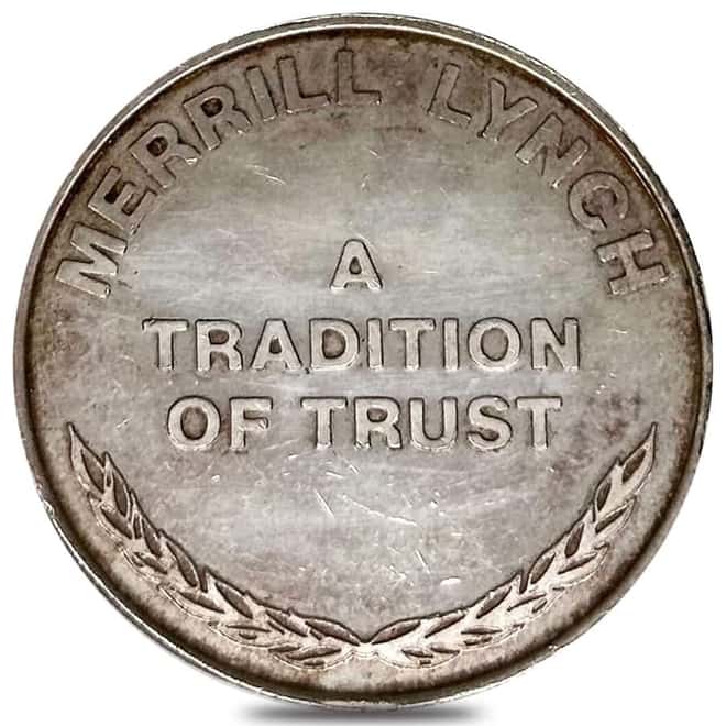 1 oz Merrill Lynch Silver Round .999 Fine