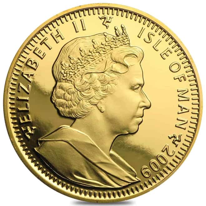2009 Isle of Man 1 oz Henry VIII Crown Gold Coin & 1/20 oz Platinum Angel