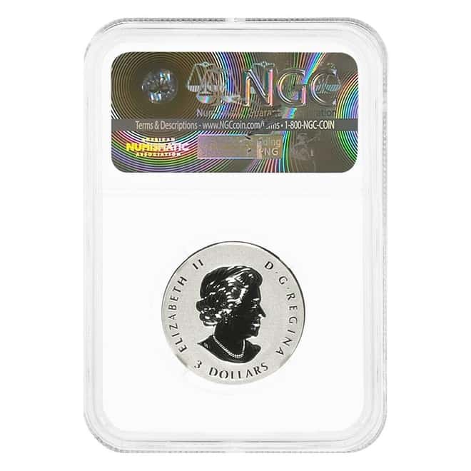 2015 1/4 oz Canadian Silver Maple Leaf Reverse Proof Incuse Coin NGC PF 70 ER