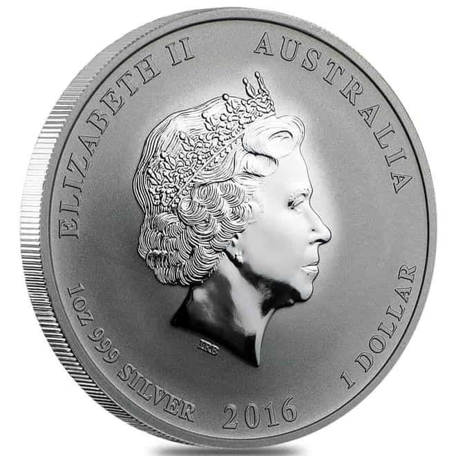 2016 1 oz Silver Lunar Monkey Lion Privy BU Australian Perth Mint