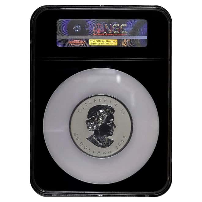 2018 3 oz Canadian Silver Maple Leaf Reverse Proof Coin NGC PF 70 FDOI