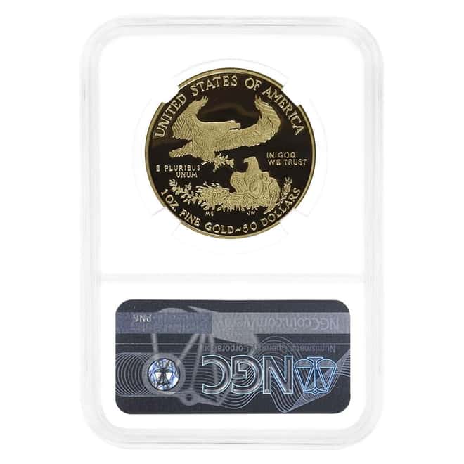 2018-W 1 oz $50 Proof Gold American Eagle NGC PF 70 FDOI (Kenneth Bressett)