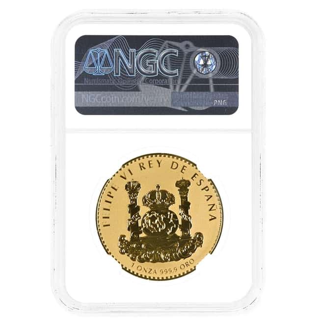 2021 1 oz Spanish Doubloon Iberian Lynx Reverse Proof Gold Coin NGC PF 69 FDOI