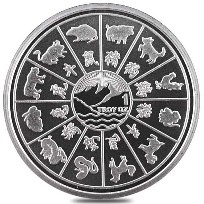 2024 1 oz First Mint Lunar Dragon Silver Round .999 Fine