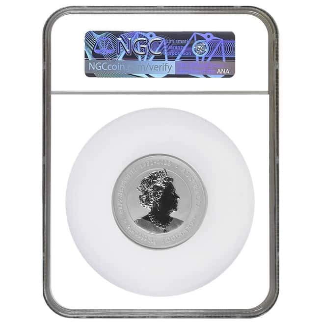 2024 2 oz Colorized Silver Lunar Dragon Perth Mint NGC MS 70 FR