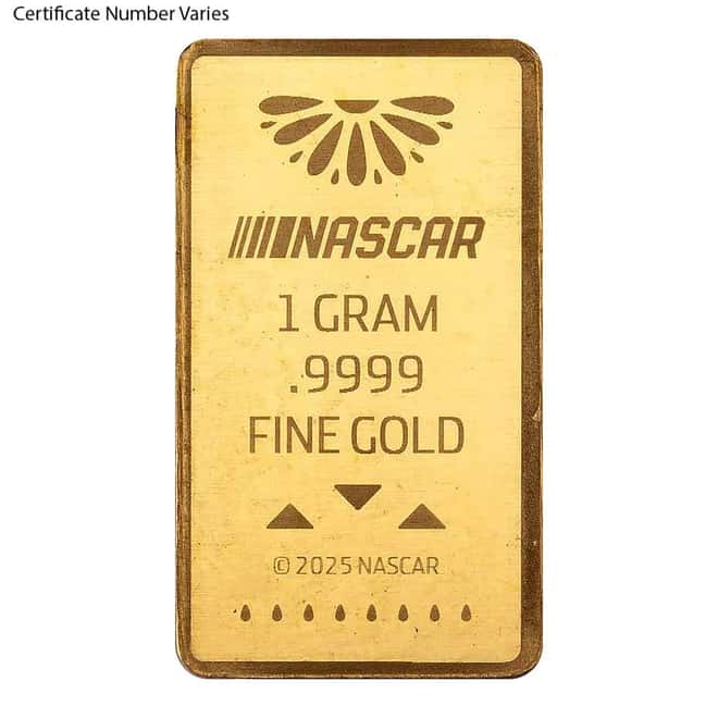 2025 1 Gram PAMP Suisse Nascar Mexico City Gold Bar .9999 Fine (in TEP)