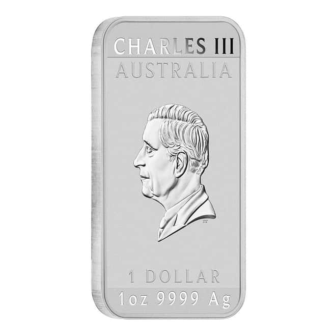 2025 1 oz Silver Australian Dragon Rectangular Coin Bar $1