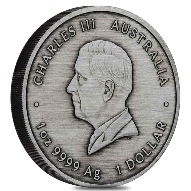 2025 1 oz Silver Pillar Dollar Australian Proclamation 225th Ann Antiqued Coin