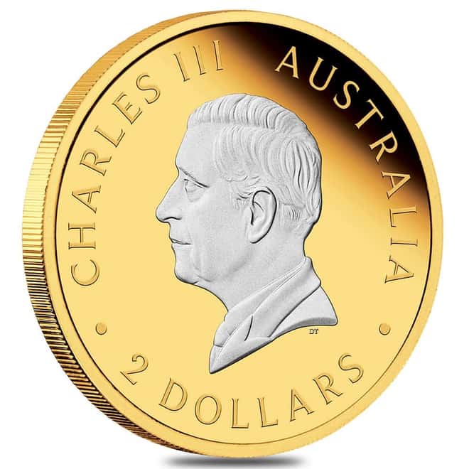 2025 2 oz Reverse Gilded Silver Australian Kangaroo Perth Mint
