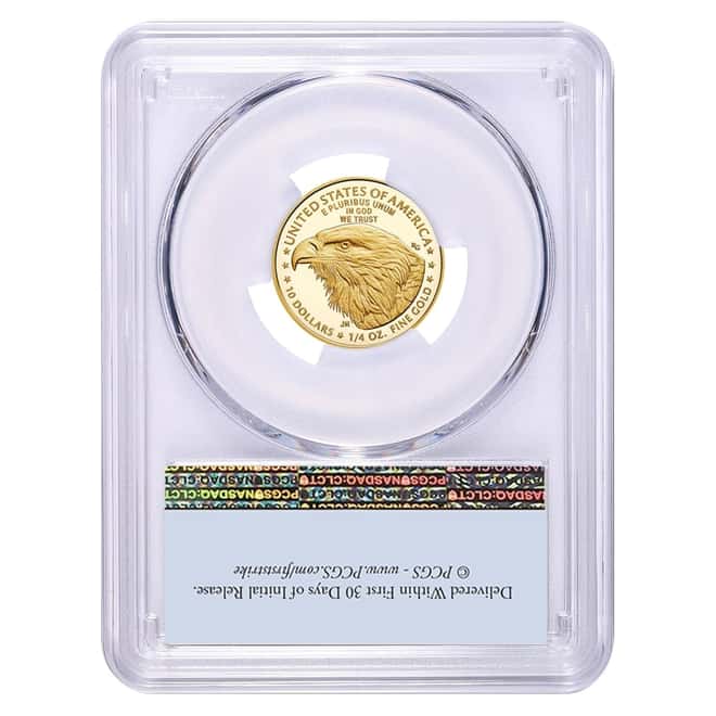 2021-W 1/4 oz $10 Proof Gold American Eagle Type 2 PCGS PF 69 FS DCAM