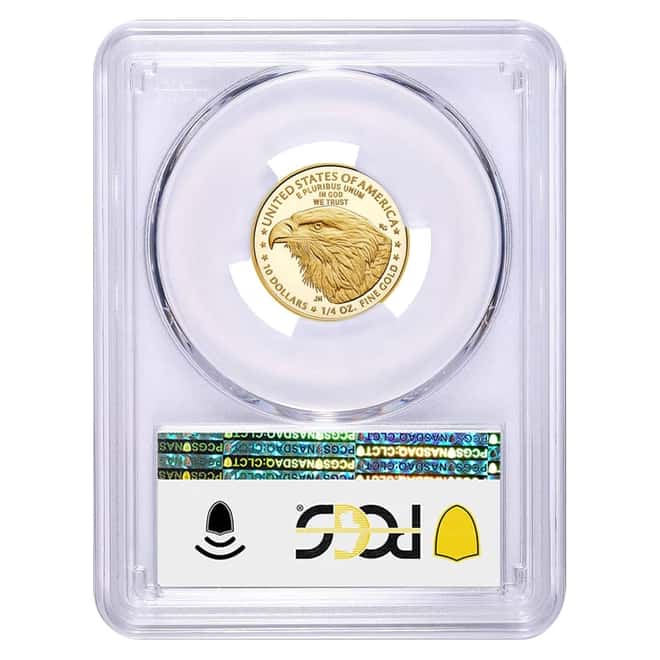2021-W 1/4 oz $10 Proof Gold American Eagle Type 2 PCGS PF 70 FDOI DCAM