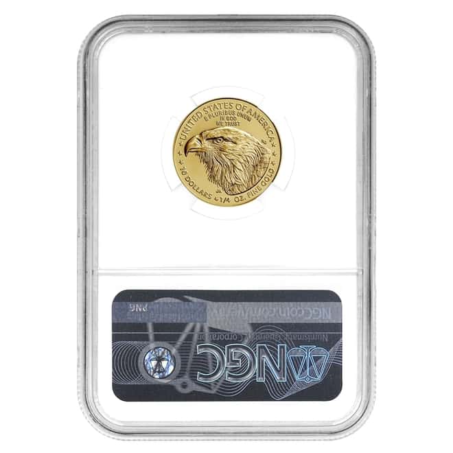 2021 1/4 oz Gold American Eagle Type 2 NGC MS 70 Early Releases
