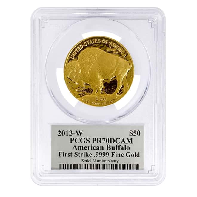 2013 W 1 oz $50 Proof Gold American Buffalo PCGS PF 70 DCAM FS (Edmund C. Moy Sign)