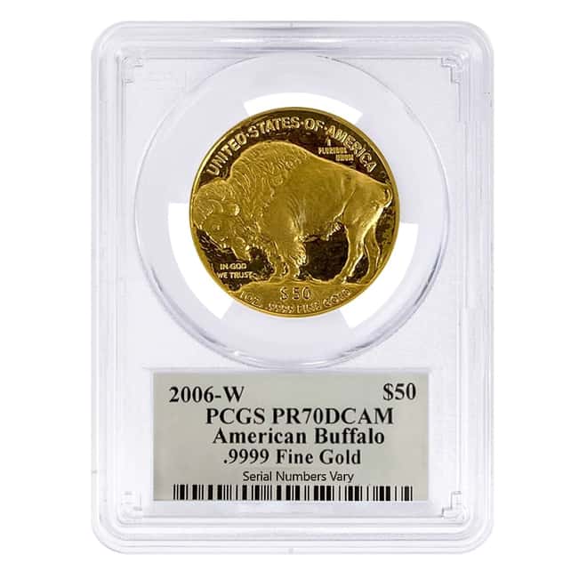 2006 W 1 oz $50 Proof Gold American Buffalo PCGS PF 70 DCAM (Edmund C. Moy Sign)