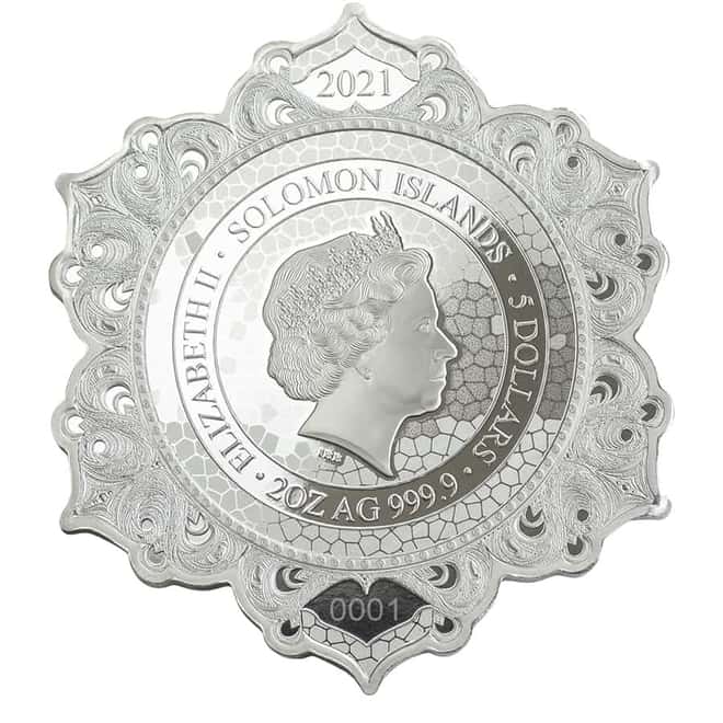 2021 Solomon Islands 2 oz Fish of the 2nd Chakra Colorized Silver Coin .9999 Fine (w/Box & COA)