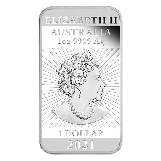 2021 1 oz Proof Silver Australian Dragon Coin Bar Perth Mint .9999 Fine (w/Box & COA)