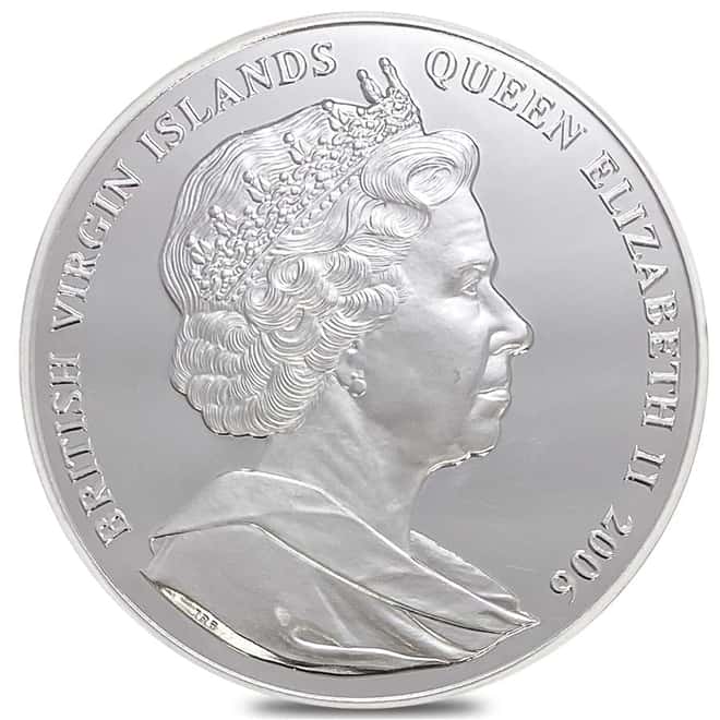 2006 British Virgin Islands 5 Kilo Christopher Columbus Silver Proof Coin (w/Display & COA)