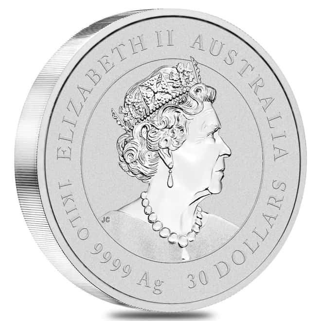 2023 1 Kilo Silver Lunar Year of The Rabbit BU Australian Perth Mint In Cap