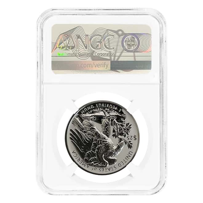 2019-W 1 oz Reverse Proof Palladium American Eagle NGC PF 69 Mint Error (Obv Struck Thru)