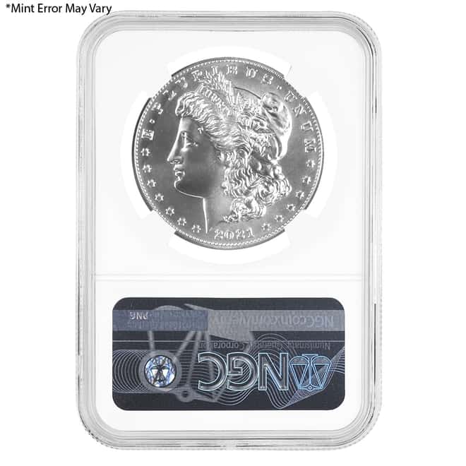 2021 Morgan Silver Dollar Centennial CC Privy NGC MS 69 ER Mint Error (Rev Struck Thru)