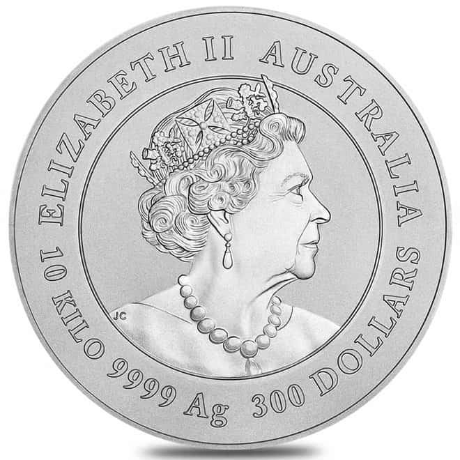 2022 10 Kilo Silver Lunar Year of The Tiger BU Australian Perth Mint In Cap