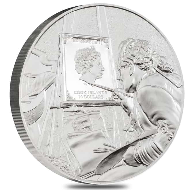 2022 Cook Islands 2 oz Proof Silver Masters of Art - Vincent van Gogh Coin .999 Fine (w/Box & COA)